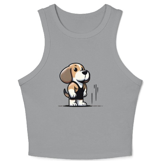 Beagle Buff: Hitting the Gym in Style Crop Tank Top