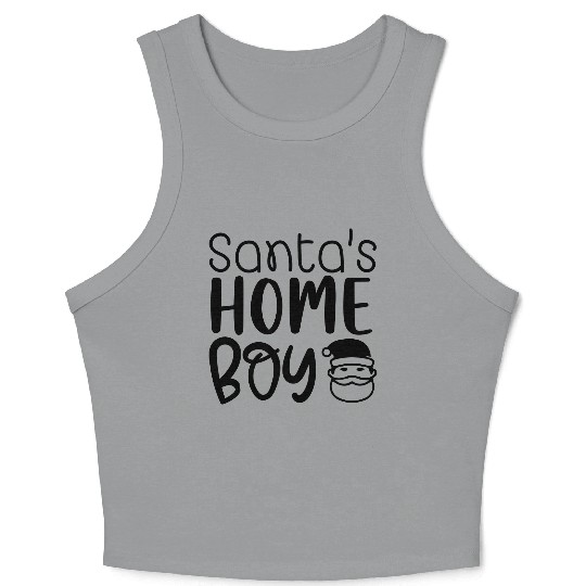 Santa's Home Boy Crop Tank Top