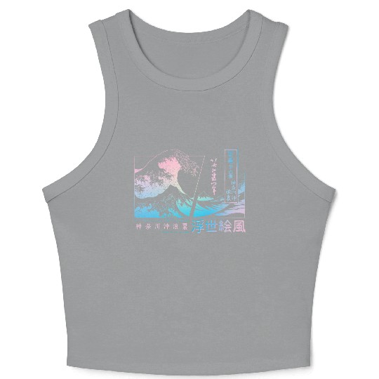 the great wave off kanagawa japan Crop Tank Top