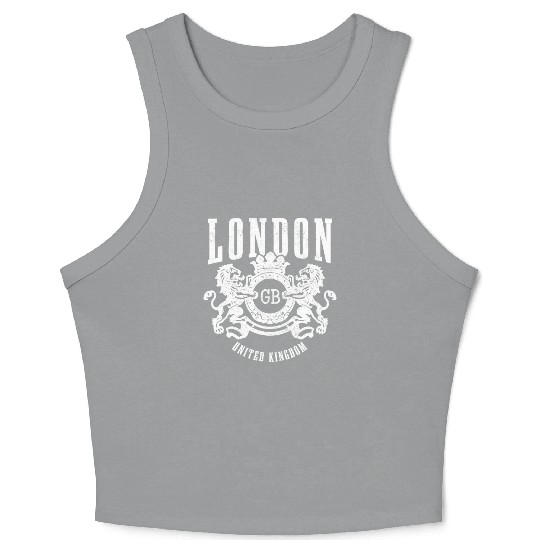 London England UK Souvenir Gift Crop Tank Top