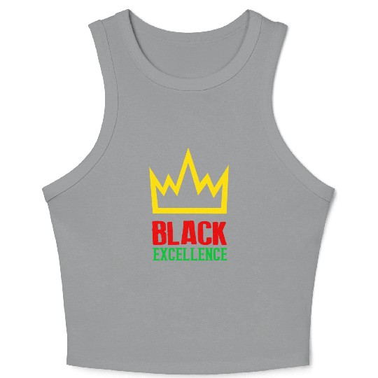 Black Excellence Crop Tank Top
