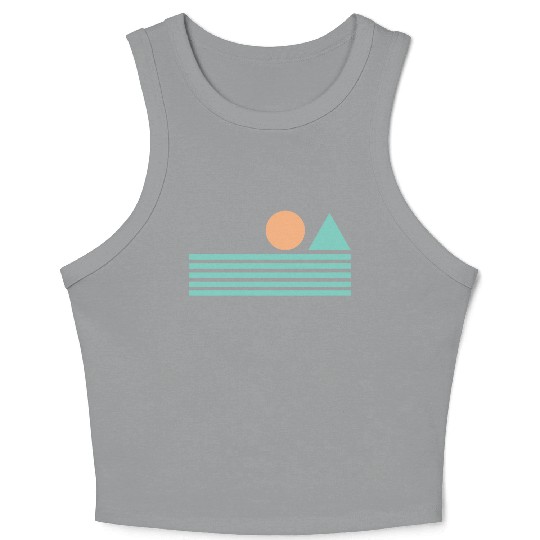 Retro Sunrise Crop Tank Top