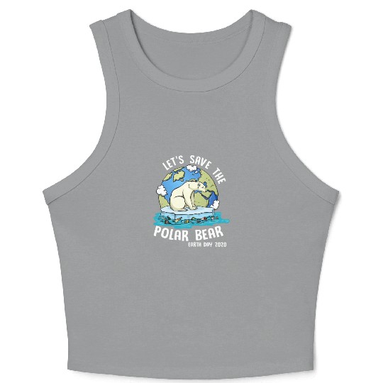 Save The Polar Bear Crop Tank Top