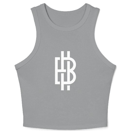 Bitcoin logo White Crop Tank Top