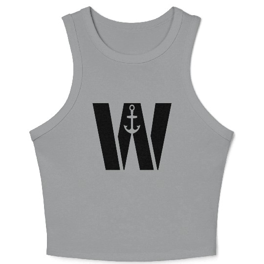 Wanchor W Anchor Essential,Hunter, pirate, ship Crop Tank Top