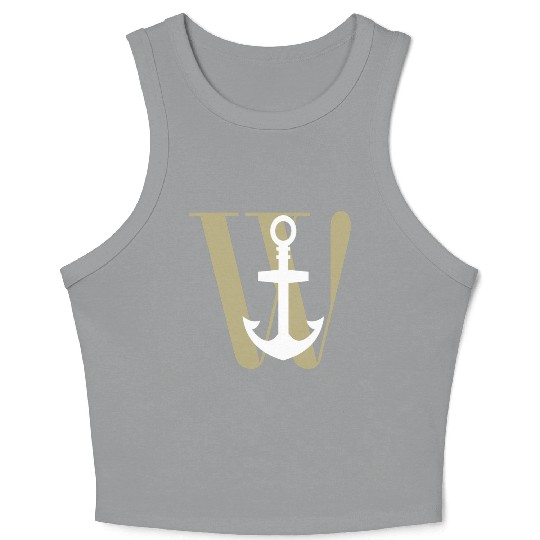 Wanchor W Anchor Essential,Hunter, pirate, ship Crop Tank Top