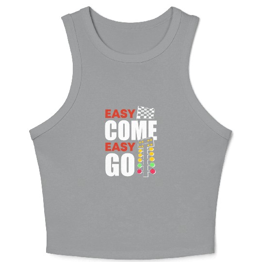 Drag Strip Racetrack Funny Drag Racing Crop Tank Top