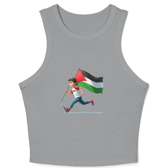 Free Palestine Crop Tank Top