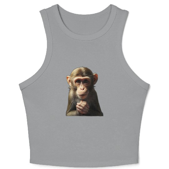 Productivity Unleashed: The Working Monkey Crop Tank Top