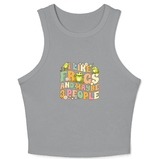 Groovy Frog Lovers Crop Tank Top