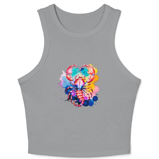 Color splash zodiac: Scorpio Crop Tank Top