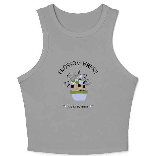 Blossom Where You're Planted Crop Tank Top