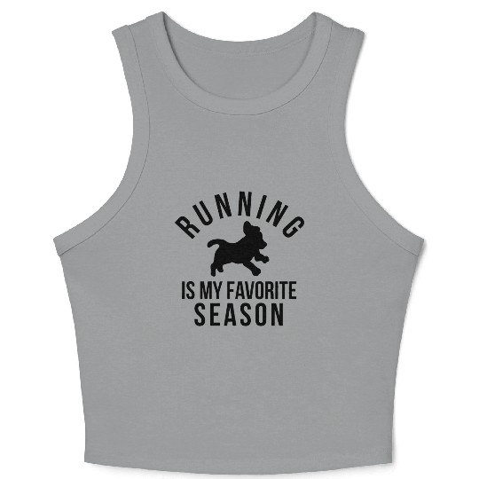 Running is My Favorite Season Jack Russell Dog Crop Tank Top