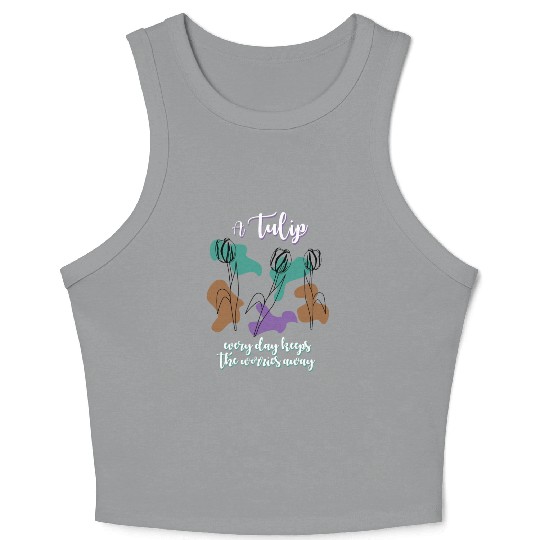 Tulips Tulip Flowers Crop Tank Top