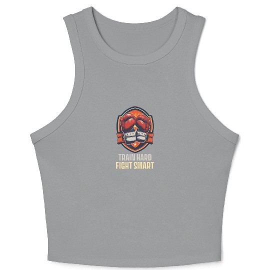Krav Maga Train Hard Fight Smart Crop Tank Top