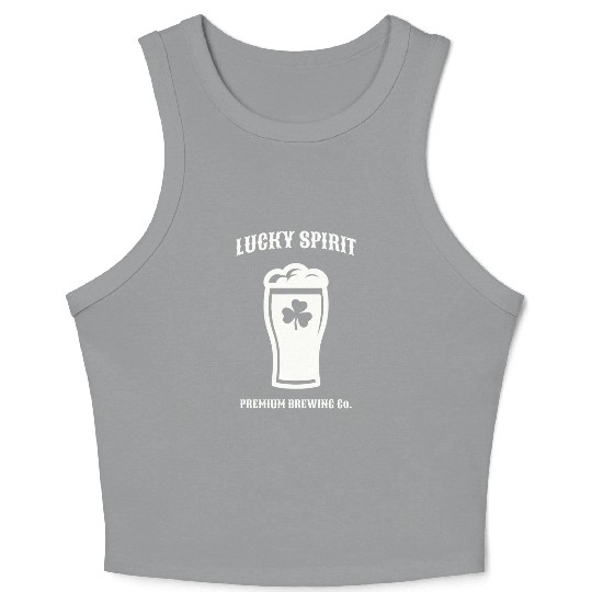 St Patricks Beer Green Crop Tank Top