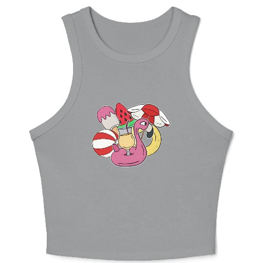 Summer Fun at the Pool or Beach Crop Tank Top