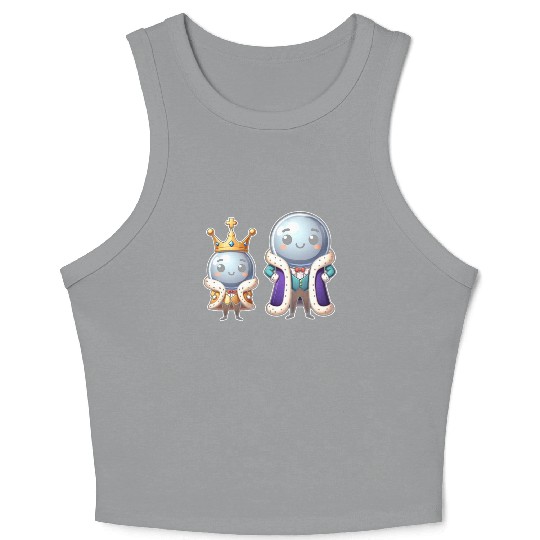 Science Crop Tank Top, Two Noble Gasses Dressed In Royal