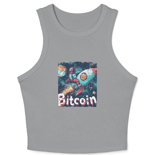 Pi day 3.14 Crypto Bitcoin Currency Change The Crop Tank Top