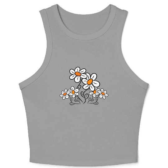 daisy flower, daisies in bloom blossoms garden Crop Tank Top