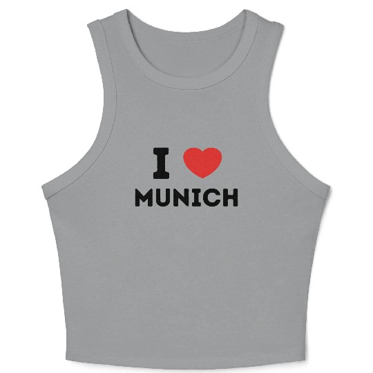 I Love Munich Germany Crop Tank Top