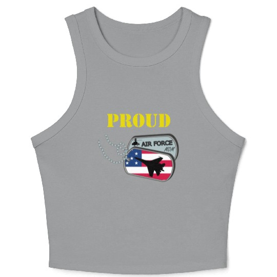 Proud Air Force Mom Crop Tank Top