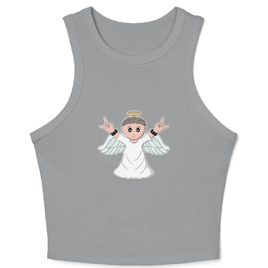 Heavy Music Loving Angel Crop Tank Top