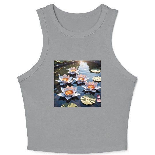 Lotus Origami Crop Tank Top
