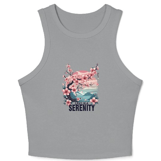 Sakura serenity Crop Tank Top