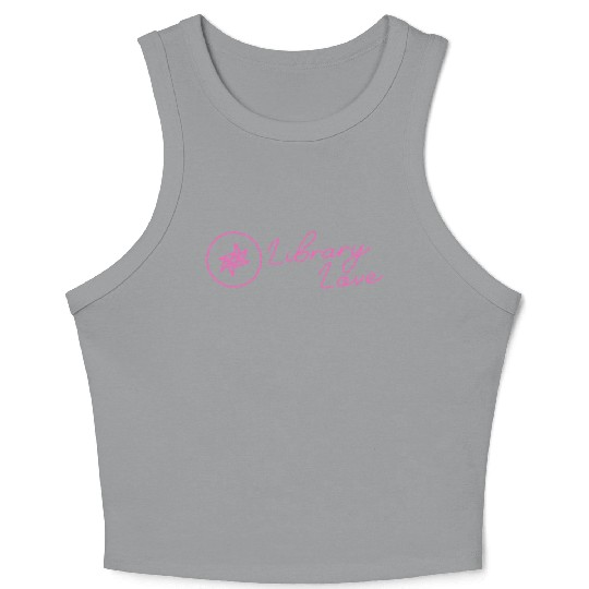 ALIA Library Love Neon Pink Solid Crop Tank Top