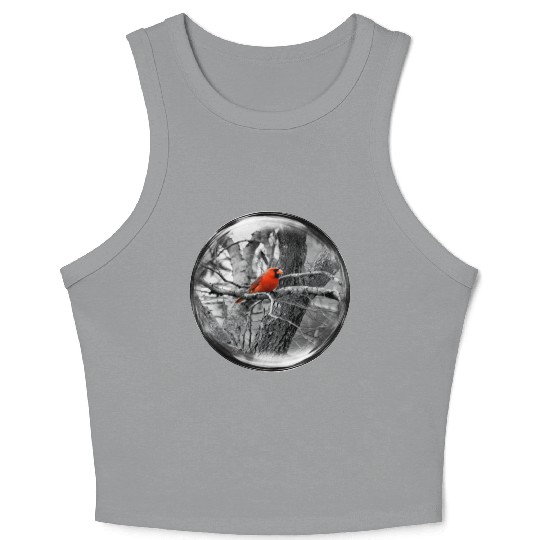 Life in a Bubble Collection -Contrasting Cardinal Crop Tank Top