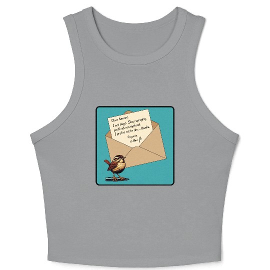 Cute Little Angry Bird Design Crop Tank Top