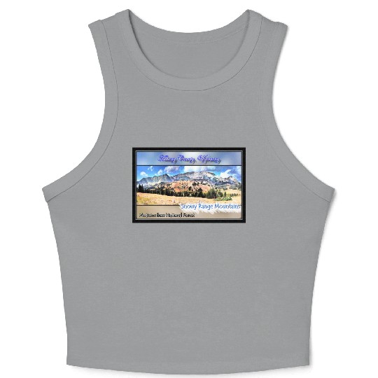I've Been Framed! Snowy Range Scenic Byway Wyoming Crop Tank Top