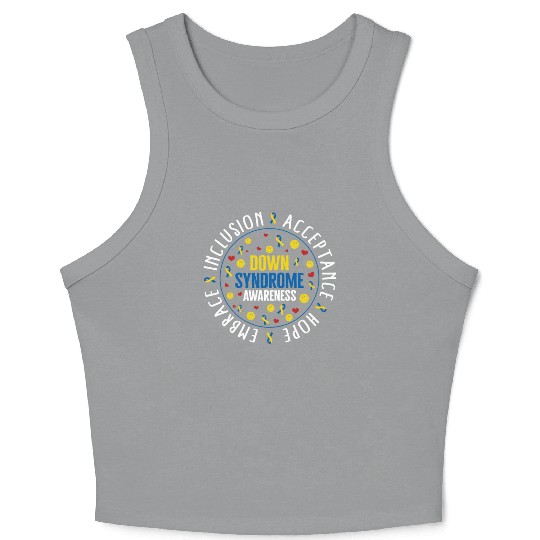 Down Syndrome Awareness Crop Tank Top, Embrace Inclusion
