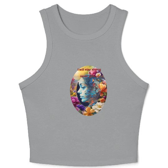 I will stay strong and never give up Crop Tank Top
