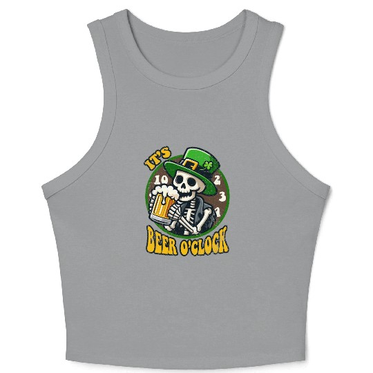 ITS BEER O CLOCK ST PATRICKS DAY Crop Tank Top