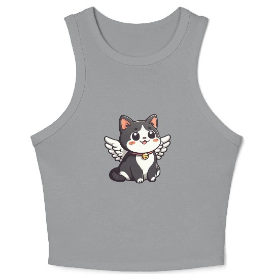 Kawaii Cat Angel Crop Tank Top