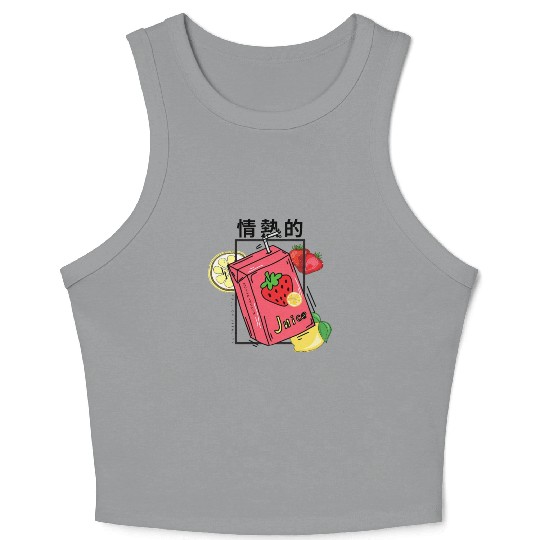 Strawberry Juice Crop Tank Top