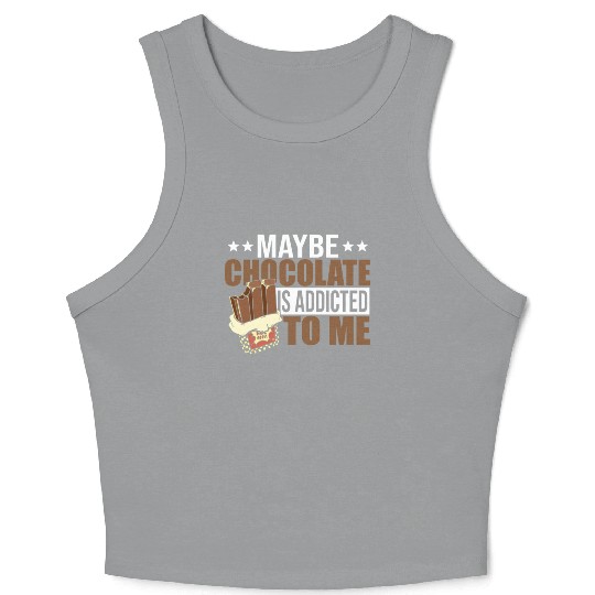 Sweet Candy Sweets Lover Chocoholic Chocolate Crop Tank Top