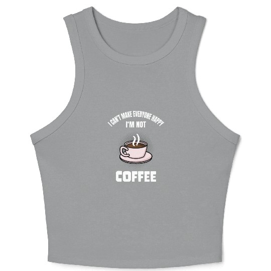 Funny Coffee Lover Caffeine Quote Humor Crop Tank Top
