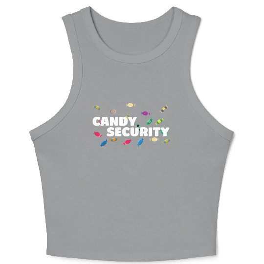Candy Security Mom Dad Matching Birthday Costume Crop Tank Top