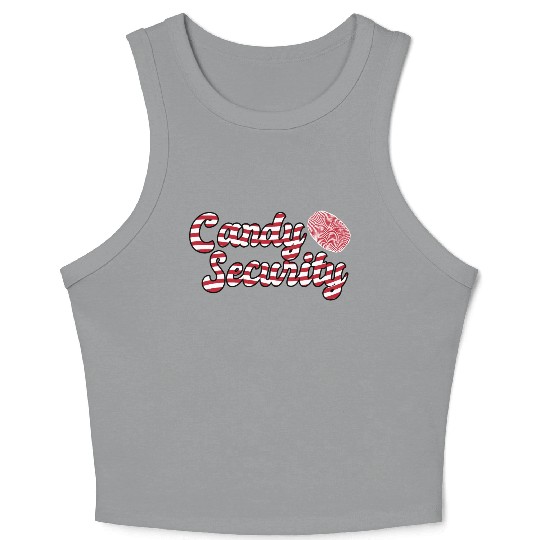 Candy Security Mom Dad Matching Birthday Costume Crop Tank Top
