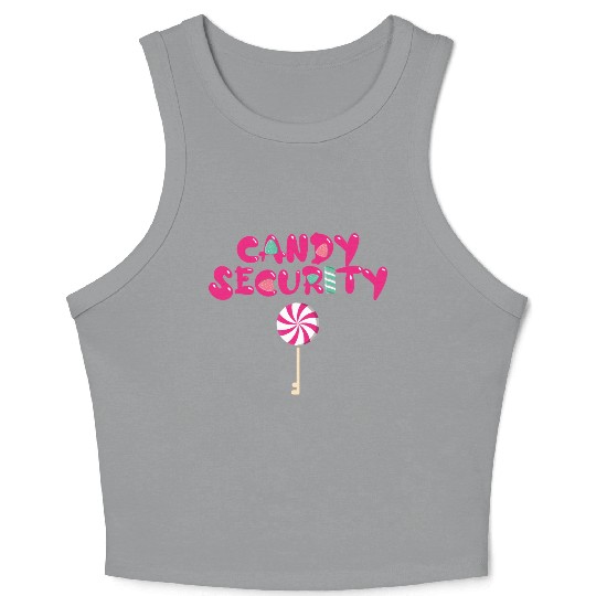 Candy Security Mom Dad Matching Birthday Costume Crop Tank Top