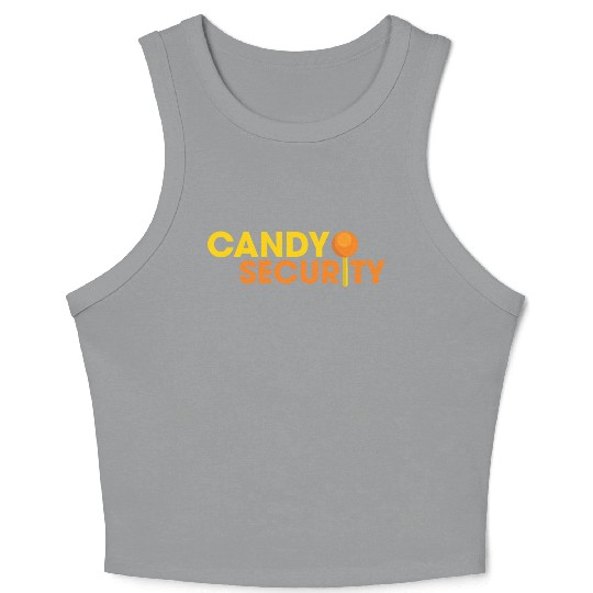 Candy Security Mom Dad Matching Birthday Costume Crop Tank Top