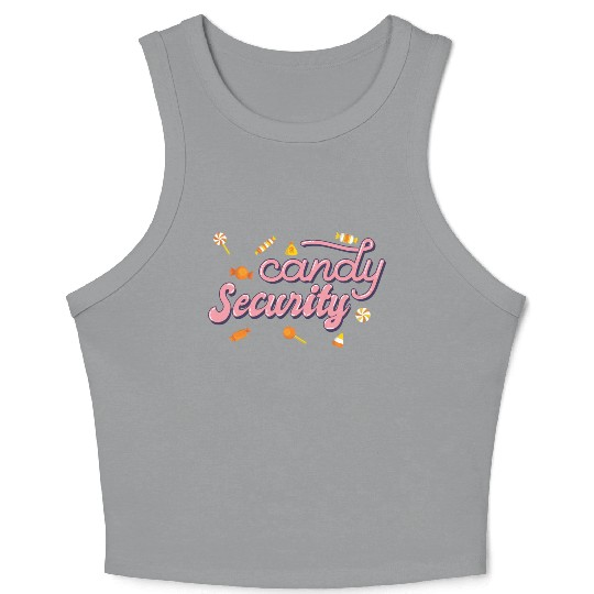 Candy Security Kids Parents Matching Birthday Crop Tank Top