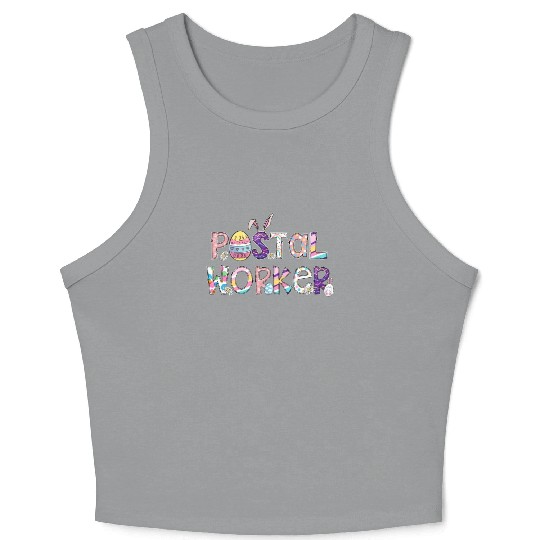 Easter Postal Worker Life Easter Day Party Crop Tank Top