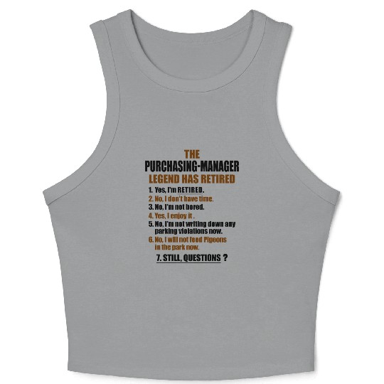 Retirement gift idea Retired Purchasing-Manager Crop Tank Top