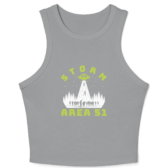 Alien Hunter Storm Area 51 Meme Crop Tank Top