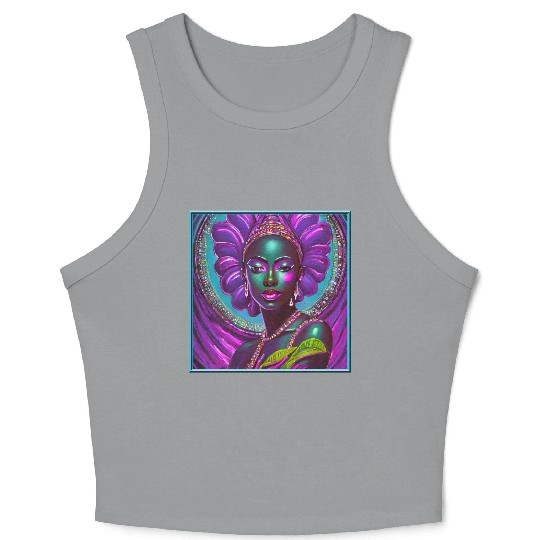 African Goddess Violet Nurturing Me - 1 Crop Tank Top