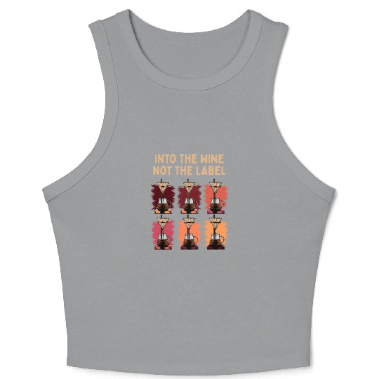 Funny Wine Lover Drinking Champagne Crop Tank Top